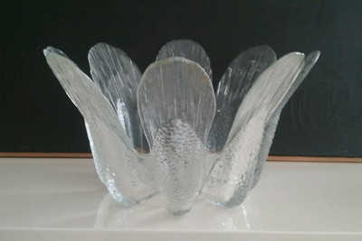 Lotus Blossom Petal Bowl Vase Art Glass Tapio Wirkkala Iittala Republic of finland Style 2